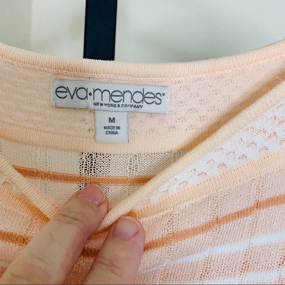 Eva Mendes peach sweater wiggle dress medium - Picture 4 of 8